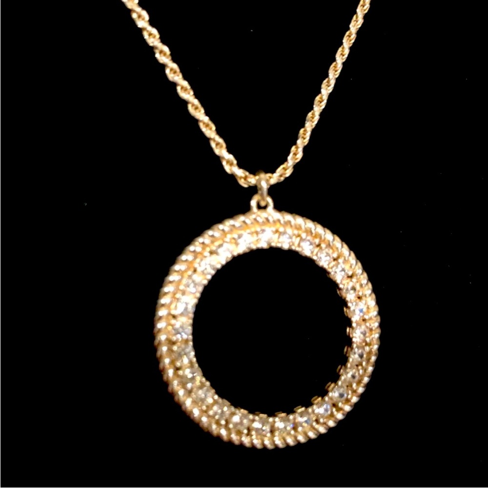 Sterling silver cz’s necklace